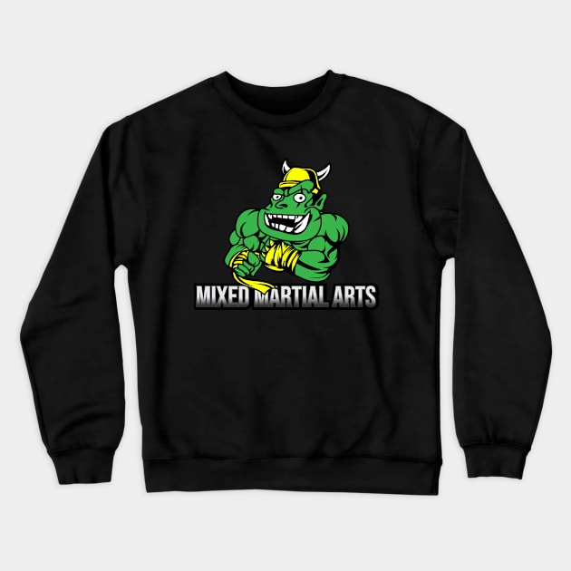 MMA FIGHTER ORC OGRE DESIGN Crewneck Sweatshirt by Excela Studio